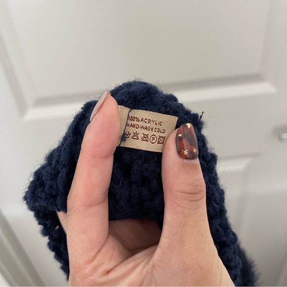 Navy Blue Infinity Scarf - Picture 7 of 7